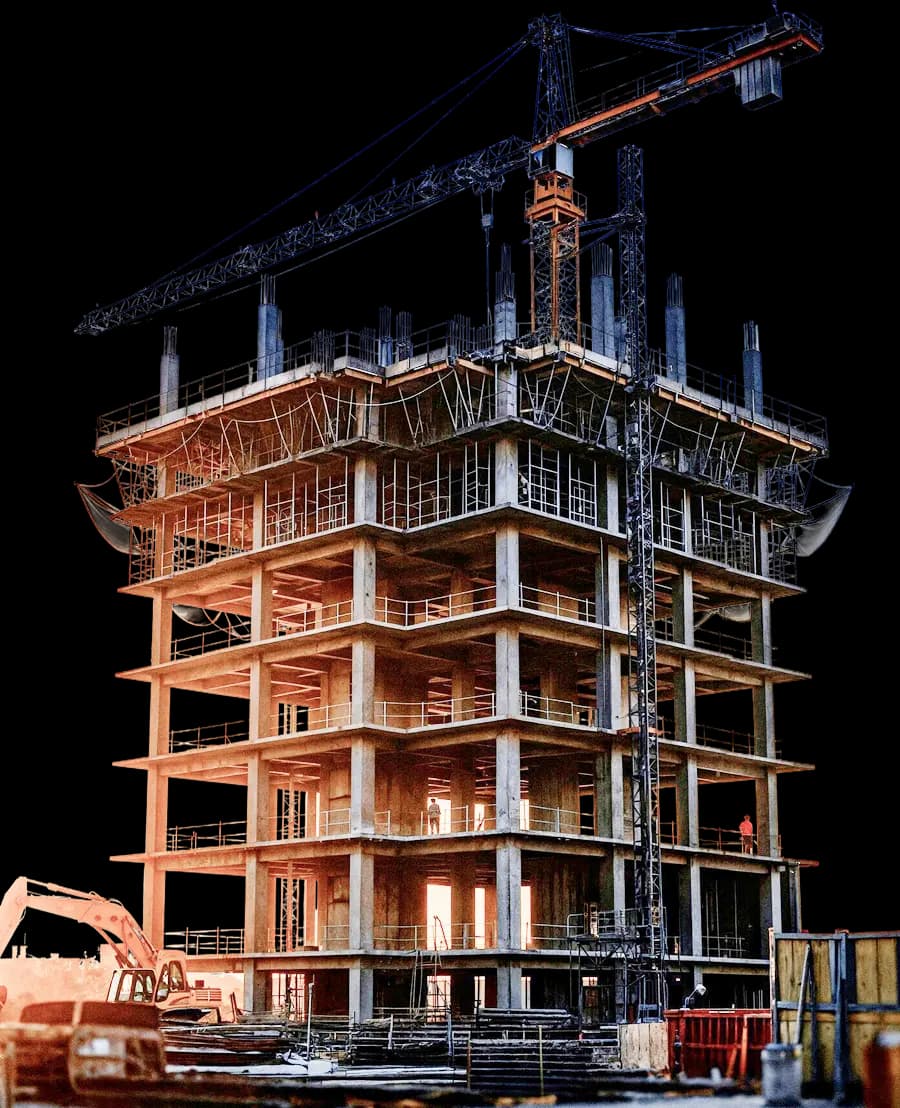 construction-high-rise-building-sunset 1